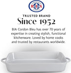 BIA Cordon Bleu Taos Rect Baker - 4 Qt. Porcelain Baking Dish with Side Handles, Classic Shape for Family Meals & Entertaining - 17" x 10" Rectangular Microwave, Oven & Dishwasher Safe Serveware