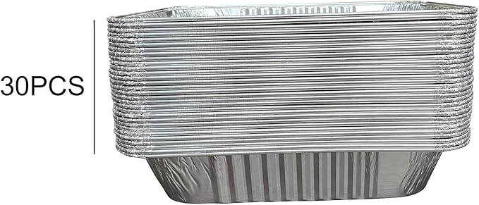 Waytiffer 9x13 Aluminum Pans - (30Pack) Disposable Foil Pans, Half Size Deep Steam Table Pans Extra Thick for Baking, Cooking, Roasting, Heating, Serving & Lining Steam-Table Trays