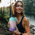 DYSANKY Insulated Water Bottle | Thickened Stainless Steel Vacuum Metal | Portable Sports Half Gallon Large Water Jug for Gym and Hiking with Straw, Carrier Bag, Handle Strap | BPA-Free 64 oz