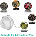 Tea Strainers for Loose Tea, Set of 2 NSTaygate Stainless Steel Tea Ball, Tea infuser with Honeybee & Honey Jar Beehive Charm Pendant Loose Leaf Tea Steeper