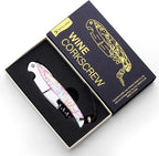 Shell Handle Waiter Corkscrews-Wine Openers,Corkscrew Bottle Openers,3-in-1 Wine Key Tool With Foil Cutter & Dual Hinge Fulcrum - Waiters Corkscrew…