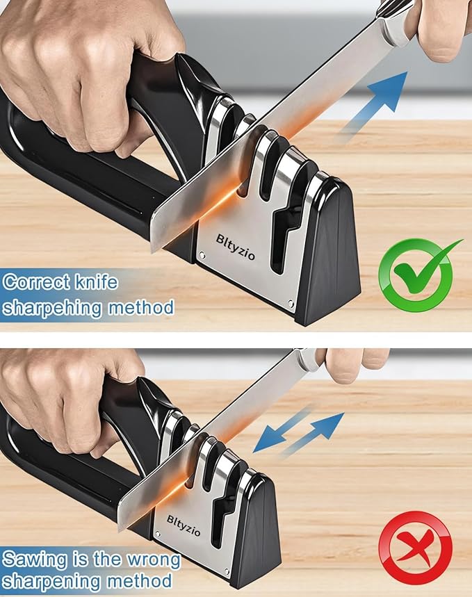 4-In-1 Kitchen Knife Sharpener, Multi-Functional Knife Sharpening Kit, Stylish Kitchen Accessories Suitable For Kitchen Knives, Chef Knives, Precision Knives And Scissors