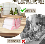 Trash Bag Dispenser, Trash Bag Holder Dispenser with Bamboo Top, Extra Large Garbage Bags Holder Organizer Under Sink for Kitchen, Pantry, Laundry Room