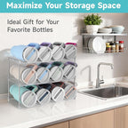 Stackable Water Bottle Organizer, Large Compartment Water Bottle Holder for Stanley 40 oz Tumbler, Kitchen Storage Organizer for Stanley Cup Accessories, Tumbler Organizer Wine Rack - Hold 12 Bottles