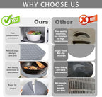 To encounter Silicone Microwave Mat - Round 12" x 12" - Set of 4 Heat Resistant Multifunctional Mat, Splatter Guard, Trivet, Hot Pad, Pot Holder