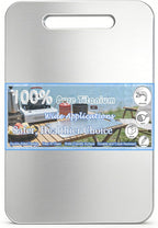 100% Pure Titanium Cutting Board, Double-Sided Titanium Cutting Boards for Kitchen Dishwasher Safe, Camping Metal Charcuterie Chopping Board Mat for Meat, Fruit & Cheese (XL, 13.6”×9.5”)