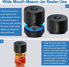 LOVE MOMENT Electric Mason Jar Vacuum Sealer Kit for Wide Mouth and Regular Mouth Mason Jars