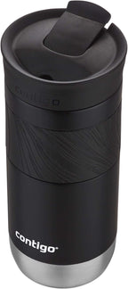 Contigo Byron Vacuum-Insulated Stainless Steel Travel Mug with Leak-Proof Lid Reusable Coffee Mug or Water Bottle BPA-Free 16oz Licorice Keeps Beverages Hot for 6 Hours or Cold for 12 Hours