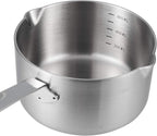 IMEEA Milk Butter Warmer Mini Butter Melting Pot Coffee Maker with Dual Pour Spout 18/10 Tri-Ply Stainless Steel (20oz/600ml)