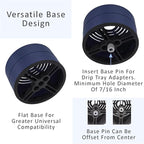 Elevate Anti-Splash Cup Riser Accessory for most Keurig K-cup, Cuisinart Single Serve, and other Coffee Makers, Adjustable for Cup Size and Drip Tray Type (Dark Blue with Black Base)