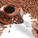 18/8 Stainless Steel Coffee Measuring Spoon 2 Tablespoon Coffee Scoop Short Handle Measuring Spoon for Ground Coffee Tea Sugar Flour Exact Measuring Spoons (30ml)