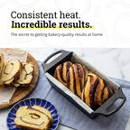 Lodge Cast Iron Loaf Pan - 8.5 x 4.5 Inch PFAS-Free Bread Baking Pan - Naturally Seasoned Cast Iron Bakeware for Sourdough, Meatloaf, Breads, and More - Made in the USA - 2 Pack