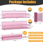 Magnetic Spice Rack for Refrigerator, 6 Pack Metal Magnetic Shelf Pink, Moveable Spice Organizer, Strong Magnetic Storage Fridge Organizer with Paper Towel Holder, Utensils Holder