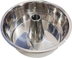 Fox Run Angel Food Cake Pan, Stainless Steel Tube Cake Pan With Removable Bottom, Round 10" x 5"