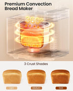 KOVIET 25-in-1 Bread Maker Machine with Automatic Dual Dispenser, 2LB Stainless Steel Breadmaker with Gluten-Free, Dough, Jam, Yogurt etc Settings, Silver