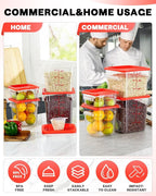 12 Quarts Sous Vide Container: 8 PCS Commercial Food Storage Containers with Lids - Clear Food Container with Scales Handles for Home Restaurant Kitchen Storage Pizza Bread N2