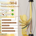 Paper Towel Holder Under Cabinet with 2 Hooks, Paper Towel Holder Wall Mount with Damping Effect, Self-Adhesive or Drilled Paper Roll Holders for Kitchen, Bathroom, RV(Gold)