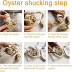 Oyster Shucking Knife,Oyster Knife,SPEENSUN Full Tang Not Easy to Break And Bend,More Secure with Oyster Shucking Glove ( 2Knife And 1Glove M )