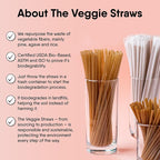 100% Biodegradable Individually Wrapped Cocktail Stirrers – 300 PCS of 5.50 Inches Premium Quality Disposable Coffee Stirrers, Best Biodegradable Stirrers for All Drinks – By The Veggie Straws