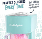 Nostalgia Retro 40-Ounce Frozen Beverage Station - Slushie Machine and Ice Shaver with Automatic Mixing for Soda, Cocktails and Margaritas - Easy & Safe Use - Aqua