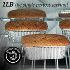 (35 Pack) 1 Lb Aluminum Foil Mini Loaf Pans - Foil Bread Pans for Baking - Perfect to Bake Individual Bread Loaves, Cakes & Meat - 1 Pound Aluminum Loaf Pans - 6 x 3.5 x 2 Inches