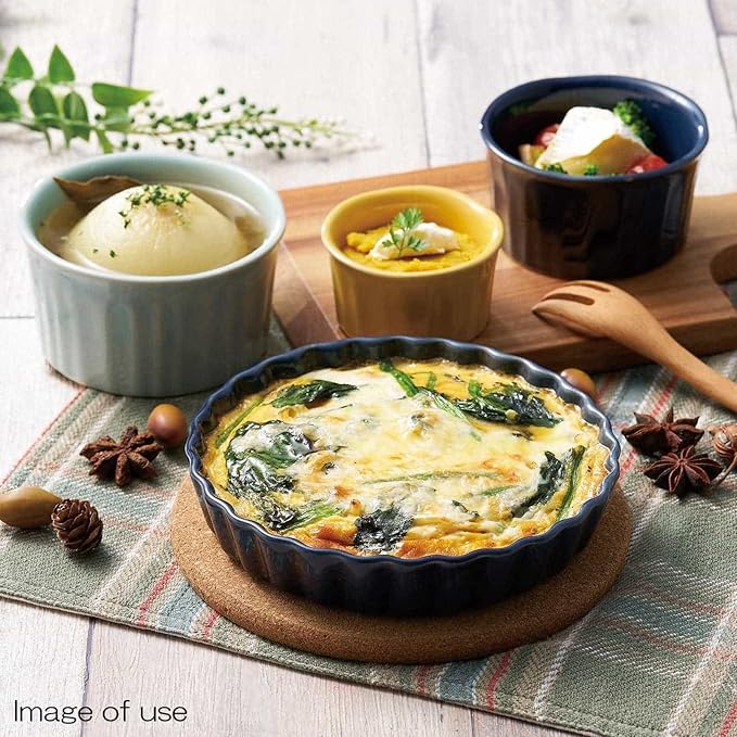 Santo 18615 Banko Ware Tart Plate, Souffle Plate, 5.9 inches (15 cm), Aqua (Blue) Made in Japan