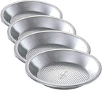 USA Pan Bakeware Aluminized Steel Commercial Pie Pan, Silver (Pack of 6)