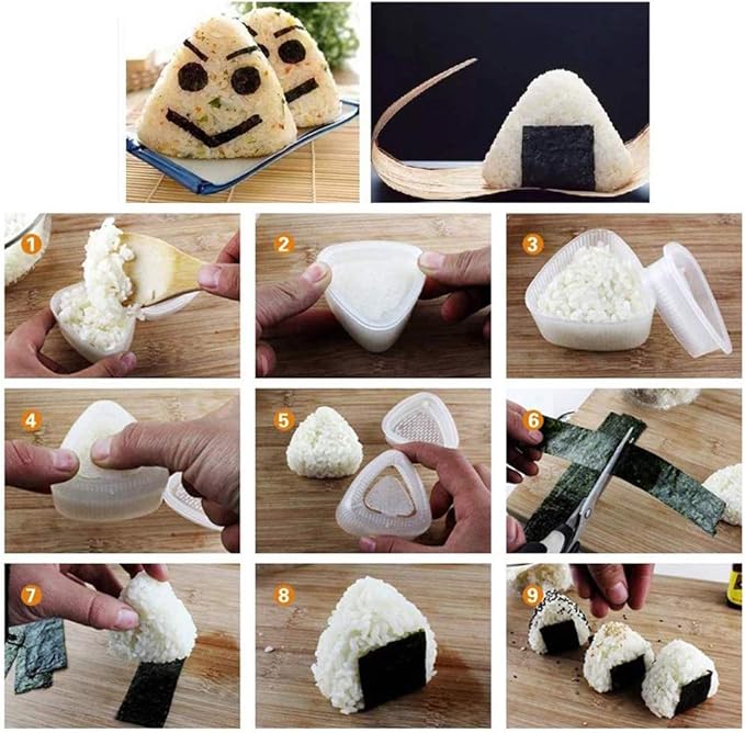 Triangle Sushi Mold Form DIY Tool, White 2 pcs
