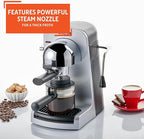 IMUSA 4cup Electric Bistro Espresso Cappuccino Maker, Silver
