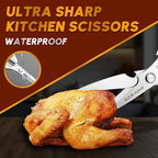 Huusk Kitchen Shears Set, Heavy Duty Poultry Shears, Japanese Kitchen Scissors for Meat, Chicken Bones, and Turkey, Christmas Gifts for Men Women