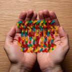Gummy Candy Molds - 4Pcs Silicone Gummy Worm Molds with 2pcs Dropper,Non-stick and Bpa Free for Mini Candy Chocolate Gummies Baking