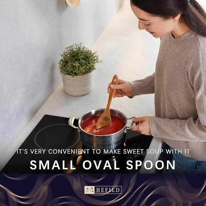Wooden Spoons for Cooking, Nonstick Cooking Utensil Set with 10 Piece Acacia Wooden Spatulas and Spoons, as well as a Extra Whole Wood Spoon Rest, Terrific for Everyday Kitchen Tasks