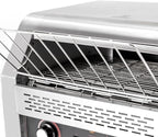 Commercial Conveyor Toaster 2600W, 450 Slices/Hour Stainless Steel Bread Oven with Dual Temp Control & Double Chutes - 7-Speed Adjustable