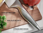 ASETY Knife Set - Ultra Sharp Knives Set for Kitchen with block, 15 PCS Stainless Steel Knife Set with Built-in Sharpener, Ergonomic Non-Slip Handle, Elegant Box for Men Women