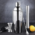 25-Piece Cocktail Shaker Set, Stainless Steel Bartender Kit with Acrylic Stand & Cocktail Recipes Booklet, Professional Bar Tools for Drink Mixing, Home, Bar, Party (Include 4 Whiskey Stones)