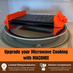 Maconee Microwave Sandwich maker | Microwave Grill Cheese Maker | Microwave Crisper Toaster Cookware | Panini Press | Cooking Fast and Dishwasher Safe Orange