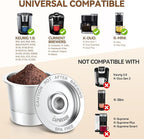 CAPMESSO Reusable K Cups Coffee Pods for Keurig 1.0: Stainless Steel Refillable K Cup - Reusable Coffee Filter for Keurig 1.0 Coffee Maker, Permanent, Eco-Friendly, Innovative Design(2 Pack)