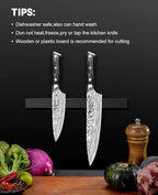 MOSFiATA 2Pcs Chef Knife Set, Sharp Kitchen Knife High Carbon German EN1.4116 Stainless Steel Cooking Knife, 9"&6" Chopping Knife Kitchen Knives Set with Ergonomic Handle, Gift Box
