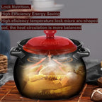 Clay Pots for Cooking Chinese Soup Pot Ceramic Pot Cooking Chinese Terrines, Stovetop soup tureen Make Delicious for The Family,black-2.5L