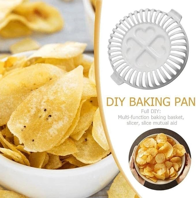 Potato Chip Tray Maker Set, Microwave Potato Chip Maker Tray Set, Homemade DIY Potato Chip Maker Tray Set, Gadgets Kitchen Cooking Accessories Tools (1)