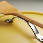 Tramontina All-in-One Plus Pan Set, 5-Quart Ceramic Non Stick Cooking Pan with Lid, Steamer Insert, Bamboo Utensil and Trivet, Yellow
