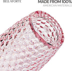 BELLAFORTE Shatterproof Tritan Plastic Tall Tumbler, Set of 4, 19oz - Laguna Beach Drinking Glasses - Unbreakable Tritan Drinking Glasses for Parties - BPA Free - Pink
