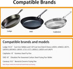 10 Inch Tempered Glass Lid Compatible with Lodge Skillets, Caraway Frying Pan, OXO Obsidian Fry Pan Skillet, Pan Lid, Pot Cover, Dutch Ovens and Other 10-10.25" Cookware