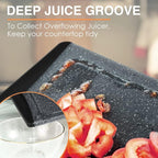 Extra Large Cutting Boards, Plastic Cutting Boards for Kitchen (Set of 3) Cutting Board Set Dishwasher Chopping Board with Juice Grooves Easy-Grip Handles, Dark Grey, Empune