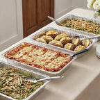 Aluminum Pans Full Size, Large Disposable Roasting & Baking Pan, 21"x13" Deep Foil Pans (100 Pack) Extra Heavy Duty Chafing Trays for Hotels, Restaurants, Caterers, Steam Table, Buffets & Bakeware