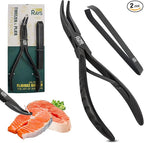 Fish Bone Pliers/Tweezers – Ergonomic Non-Slip Grip, Food-Grade Stainless Steel Deboner | Pin Bone Remover for Salmon, Trout & All Fish