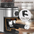 AYCHIRO Coffee Grinder, Electric Conical Burr Grinder with 30 Grind Settings for 2-12 Cups, Adjustable Burr Mill for Home Use