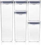 OXO Good Grips Storage Container Airtight | Stackable | For Pantry Organization | Dishwasher Safe | 5 Piece Set, Pack of 2