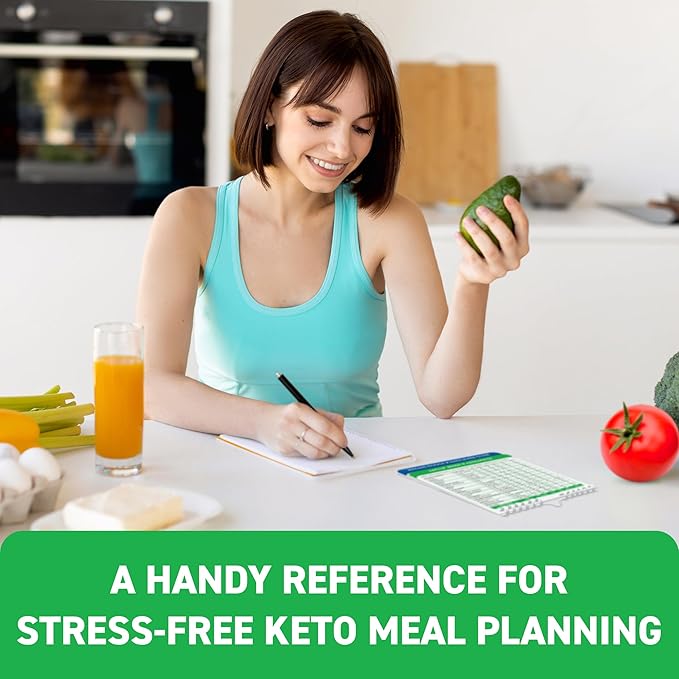 Keto Cheat Sheets Magnets Booklet - Keto Cookbook Meal Plan - Keto Diet Book for Beginners Over 60 - Keto Food Book Magnetic Chart - Weight Loss Low Carb Ketogenic Diet - Keto Food List Charts