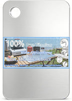 100% Pure Titanium Cutting Board, Double-Sided Titanium Cutting Boards for Kitchen Dishwasher Safe, Camping Metal Charcuterie Chopping Board Mat for Meat, Fruit & Cheese (M, 9.6”×6.1”)